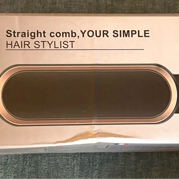 Hair Straightener Comb Straightener Temperature Control NWT red color - Picture 3 of 3